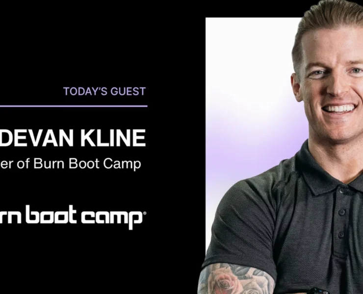 Unscripted podcast banner featuring Devan Kline of Burn Boot Camp